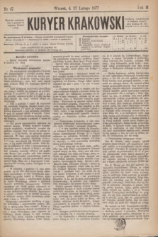 Kuryer Krakowski. R.2, nr 47 (27 lutego 1877)