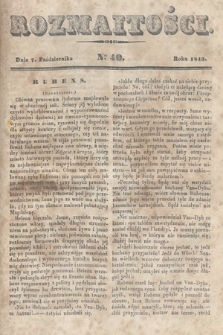 Rozmaitości : pismo dodatkowe do Gazety Lwowskiej. 1843, nr 40