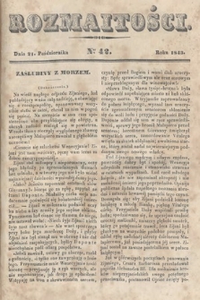 Rozmaitości : pismo dodatkowe do Gazety Lwowskiej. 1843, nr 42