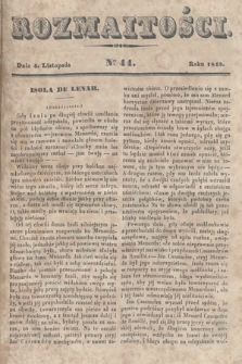 Rozmaitości : pismo dodatkowe do Gazety Lwowskiej. 1843, nr 44