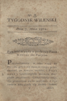 Tygodnik Wileński. 1804, № 3 (7 maja)