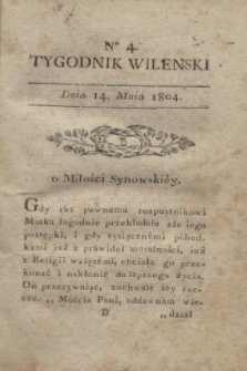 Tygodnik Wileński. 1804, № 4 (14 maja)