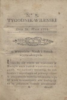 Tygodnik Wileński. 1804, № 5 (21 maja)