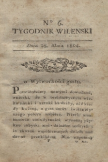 Tygodnik Wileński. 1804, № 6 (28 maja)