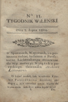 Tygodnik Wileński. 1804, № 11 (2 lipca)
