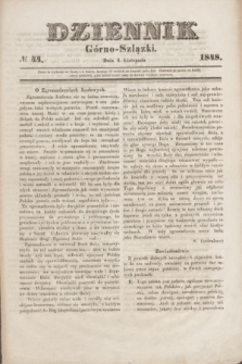 Dziennik Górno-Szlązki. 1848, № 44 (4 listopada)