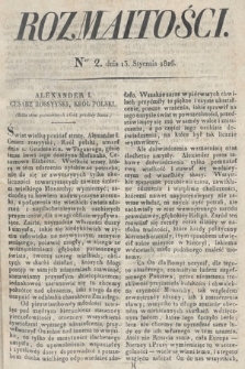 Rozmaitości : oddział literacki Gazety Lwowskiej. 1826, nr 2