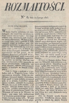 Rozmaitości : oddział literacki Gazety Lwowskiej. 1826, nr 6