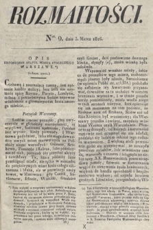 Rozmaitości : oddział literacki Gazety Lwowskiej. 1826, nr 9