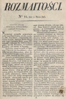 Rozmaitości : oddział literacki Gazety Lwowskiej. 1826, nr 11