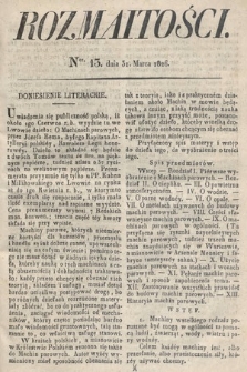 Rozmaitości : oddział literacki Gazety Lwowskiej. 1826, nr 13