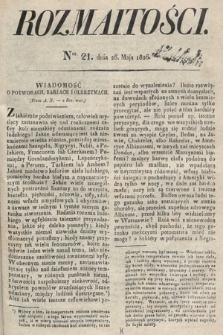 Rozmaitości : oddział literacki Gazety Lwowskiej. 1826, nr 21