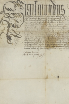 Dokument króla Zygmunta I zezwalający radzie Wieliczki na wykup trzeciej części wójtostwa w tym mieście