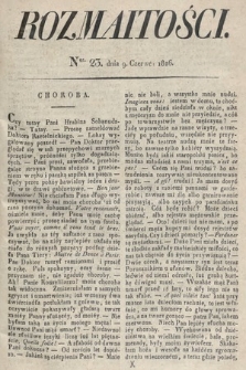 Rozmaitości : oddział literacki Gazety Lwowskiej. 1826, nr 23