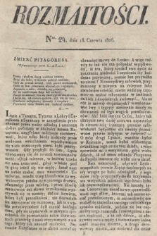 Rozmaitości : oddział literacki Gazety Lwowskiej. 1826, nr 24