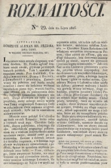 Rozmaitości : oddział literacki Gazety Lwowskiej. 1826, nr 29