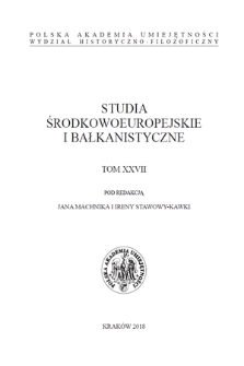 Studia Środkowoeuropejskie i Bałkanistyczne. T. 27, 2018