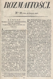 Rozmaitości : oddział literacki Gazety Lwowskiej. 1826, nr 33