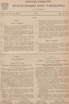 Dziennik Urzędowy Wojewódzkiej Rady Narodowej w Łodzi. 1965, nr 4