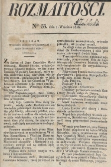 Rozmaitości : oddział literacki Gazety Lwowskiej. 1826, nr 35