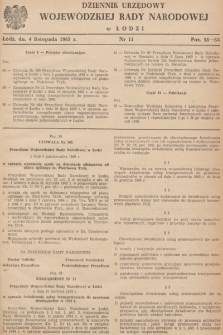 Dziennik Urzędowy Wojewódzkiej Rady Narodowej w Łodzi. 1965, nr 11