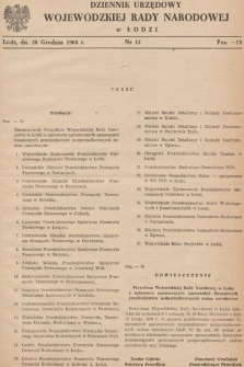 Dziennik Urzędowy Wojewódzkiej Rady Narodowej w Łodzi. 1965, nr 15