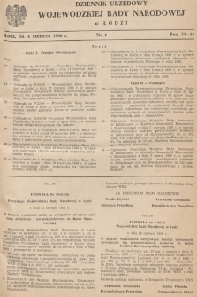 Dziennik Urzędowy Wojewódzkiej Rady Narodowej w Łodzi. 1966, nr 4