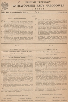 Dziennik Urzędowy Wojewódzkiej Rady Narodowej w Łodzi. 1966, nr 6