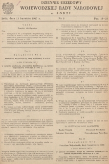 Dziennik Urzędowy Wojewódzkiej Rady Narodowej w Łodzi. 1967, nr 5