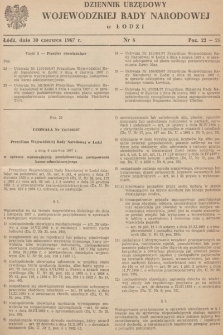 Dziennik Urzędowy Wojewódzkiej Rady Narodowej w Łodzi. 1967, nr 6