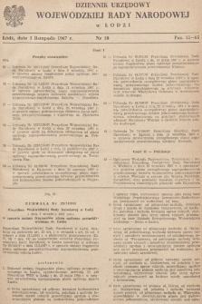 Dziennik Urzędowy Wojewódzkiej Rady Narodowej w Łodzi. 1967, nr 10