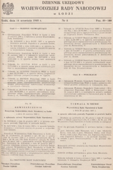 Dziennik Urzędowy Wojewódzkiej Rady Narodowej w Łodzi. 1968, nr 8