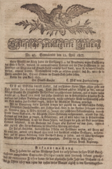 Schlesische privilegirte Zeitung. 1817, No. 43 (12 April) + dod.