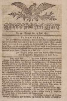 Schlesische privilegirte Zeitung. 1817, No. 44 (14 April) + dod. + wkładka