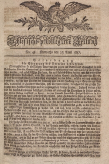 Schlesische privilegirte Zeitung. 1817, No. 48 (23 April) + dod.