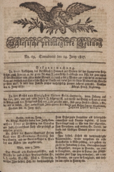 Schlesische privilegirte Zeitung. 1817, No. 69 (14 Juni) + dod.