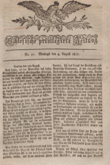 Schlesische privilegirte Zeitung. 1817, No. 91 (4 August) + dod.