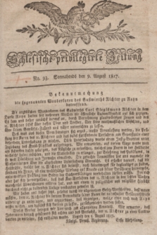 Schlesische privilegirte Zeitung. 1817, No. 93 (9 August) + dod.