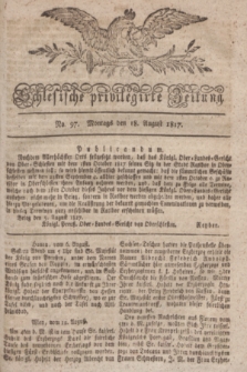 Schlesische privilegirte Zeitung. 1817, No. 97 (18 August) + dod.
