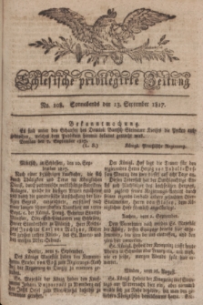 Schlesische privilegirte Zeitung. 1817, No. 108 (13 September) + dod.