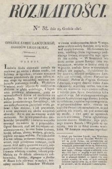 Rozmaitości : oddział literacki Gazety Lwowskiej. 1826, nr 52