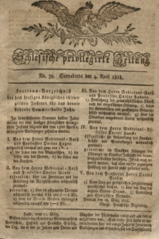 Schlesische privilegirte Zeitung. 1818, No. 39 (4 April) + dod. + wkładka