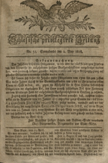 Schlesische privilegirte Zeitung. 1818, No. 51 (2 Mai) + dod.
