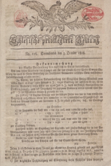 Schlesische privilegirte Zeitung. 1818, No. 116 (3 October) + dod. + wkładka
