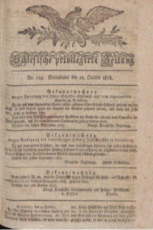 Schlesische privilegirte Zeitung. 1818, No. 119 (10 October) + dod.