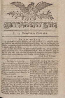 Schlesische privilegirte Zeitung. 1818, No. 123 (19 October) + dod.