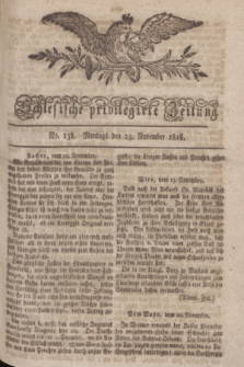 Schlesische privilegirte Zeitung. 1818, No. 138 (23 November) + dod.