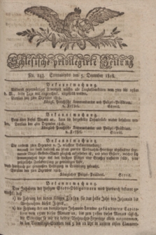 Schlesische privilegirte Zeitung. 1818, No. 143 (5 December) + dod.