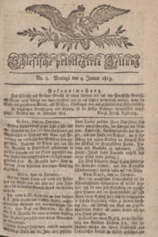 Schlesische privilegirte Zeitung. 1819, No. 2 (4 Januar) + dod.