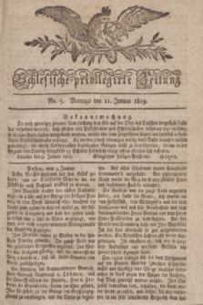 Schlesische privilegirte Zeitung. 1819, No. 5 (11 Januar) + dod.